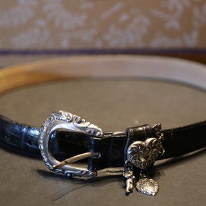 Vintage Brighton Black Heart Belt Small (28)